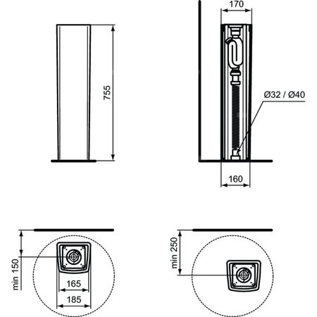 CONCA POSTUMENT DO UMYW. KWADR. SILK WHI
