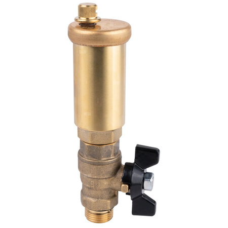 Odpowietrznik automatyczny AFRISO do instalacji solarnych z zaworem kulowym GZ mosiądz fi 3/8''