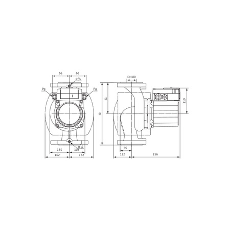 Pompa obiegowa WILO TOP-Z 80/10 DM PN10 RG, 2900 obr/min 3 x 400 V 50 Hz, PN 10/10bar