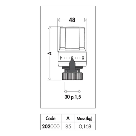 Głowica termostatyczna z czujnikiem cieczowym