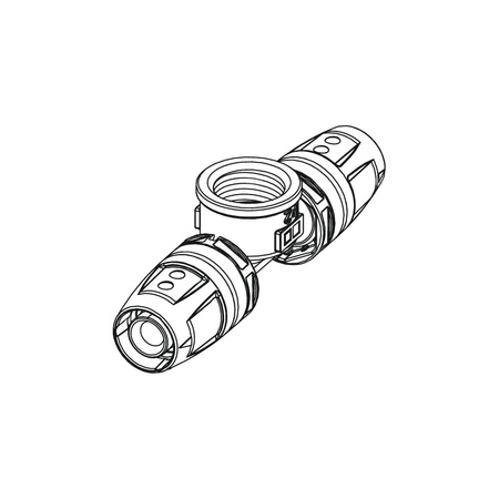 Trójnik TECE logo 90' mosiądz 50 mm x 1 1/4'' x 50 mm (końcówka wtykowa x GW x końcówka wtykowa)