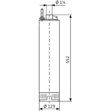 Pompa głębinowa 1-fazowa WILO Sub TWI 5-307EM częstotliwość 50 Hz, moc 1.1 kW 6.9 A, prędkość obrotowa 2810 obr/min