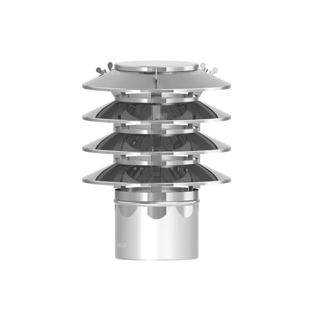 Nasada stała 4-lamelowa stal nierdzewna połysk fi100mm