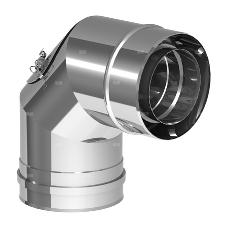 Kolano 90st. fi130/200mm z rewizją z króćcami pomiarowym