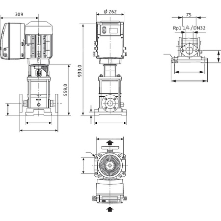 Wysokociśnieniowa pompa do wody Wilo-MVIE 7001-3/16/E/3-2-2G