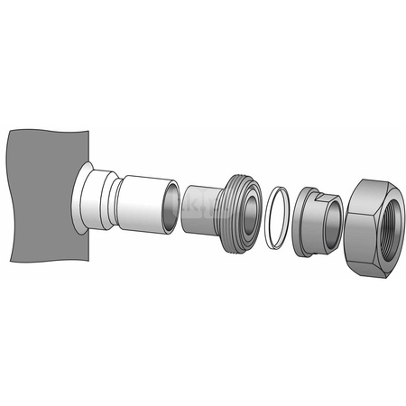 Zestaw adaptacyjny do lutowania, (1-1/4" rotolock, 3/4" ODF), (1" rotolock, 1/2" ODF)