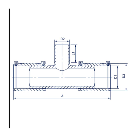 Trójnik el. dwustrefowy PE100RC d 315 FOX