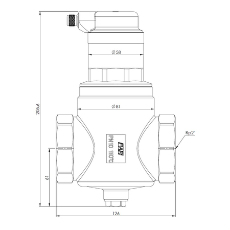 Separator mikropęcherzy AFRISO FAR 315, do C.O., do klimatyzacji, 10 bar / 110'C, 2'' (GW)Instalacje i źródła ciepła