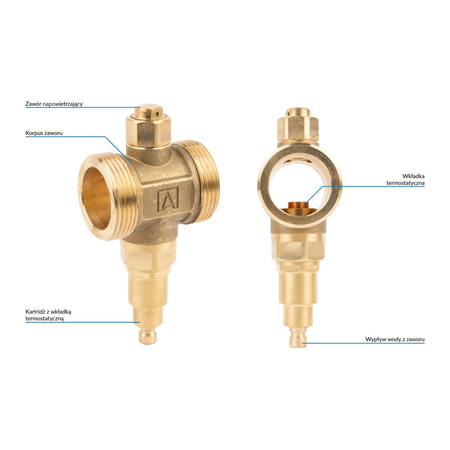 Zawór antyzamrożeniowy AAV 300, G1 1/4'', PN10, Kvs 70 m3/h, temp. otwarcia 3'C AFRISO