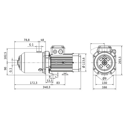 Wysokociśnieniowa pozioma pompa do wody Wilo-MEDANA CH1-L.402-2/V/E/10T