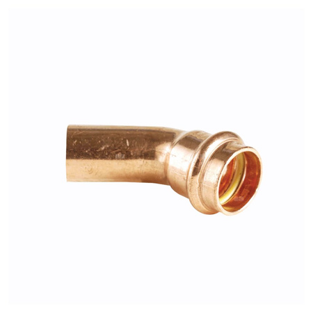 Łuk jednokielichowy 45' IBP PG 5040 do gazu, Cu, 54 mm (ML)