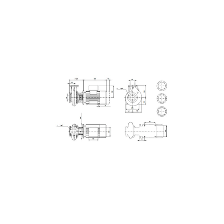 Jednostopniowa pompa monoblokowa z wlotem osiowym NB 50-200/219AAF2AESBQQEQW1