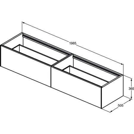 CONCA SZAFKA 200X50X37 2 DR NOWTOP SNMT