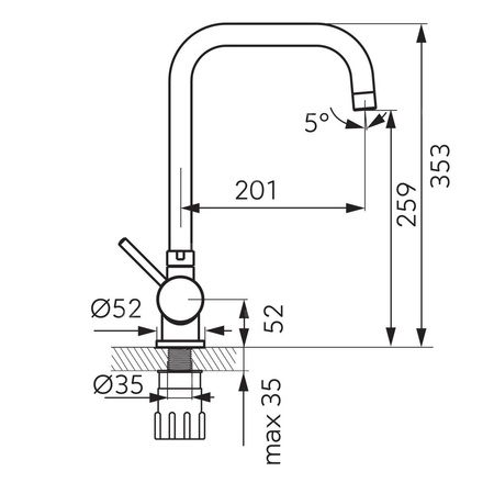 Bateria zlewozmywakowa składana podokienna FERRO TOLEDO, kolor chrom