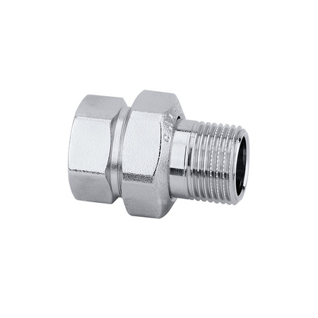 Złączka trzyczęściowa prosta. Wykończenie: chrom 1" GW x GZ z złączką