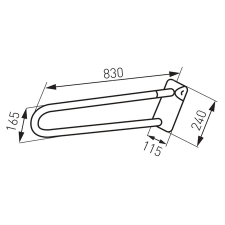 METALIA HELP uchwyt podwójny składany 83cm, biały
