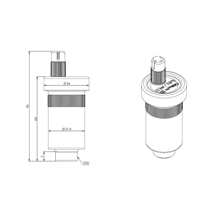 Odpowietrznik automatyczny AFRISO PrimoVent z Aquastop, bez zaworu stopowego GZ mosiądz fi 3/8''