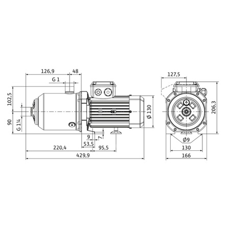 Wysokociśnieniowa pozioma pompa do wody Wilo-MEDANA CH1-L.603-1/E/A/10T