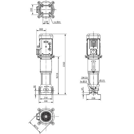 Wysokociśnieniowa pompa do wody Wilo-Helix V 2207-2/16/V/KS/400-50