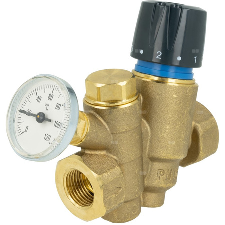 Zawór równoważący z funkcją przegrzewu do cyrkulacji c.w.u. AFRISO ATB 200 mosiądz DN 15