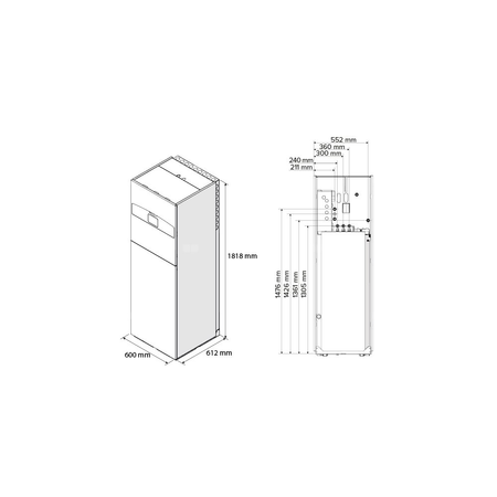 Pakiet - Pompa ciepła powietrzna powietrze-woda monoblok ARISTON NIMBUS COMPACT M NET R32 5 kW 230 V + Moduł naścienny Sensys Net z łącznością Wi-Fi