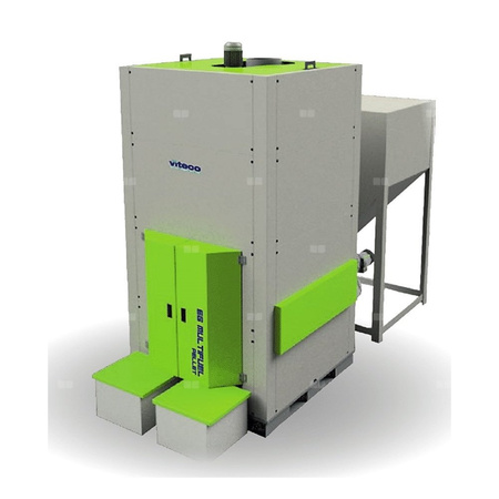 Kocioł na pellet VITECO EG MULTIFUEL P 300 kW z przyłączem c.o. z zasobnikiem o pojemności 1000 l