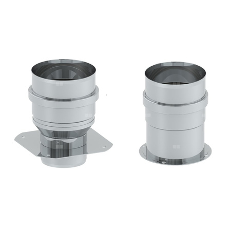 Zestaw 2 złączek: fi60-fi80mm oraz fi80mm do kotła Ferroli z króćcami pomiarowymi