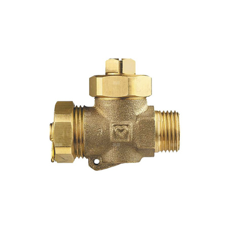 Zawór kulowy HERZ Thermoflex 10 GZ prosty, uchwyt: brak