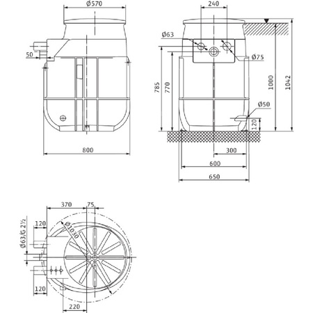 Pompa do ścieków WILO DrainLift WS 50E Basic/UNI V05/M06-523 50 Hz / 4.2 m³/h / 0.82 W