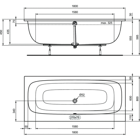 IS I.LIFE Wanna DUO 180x80 White