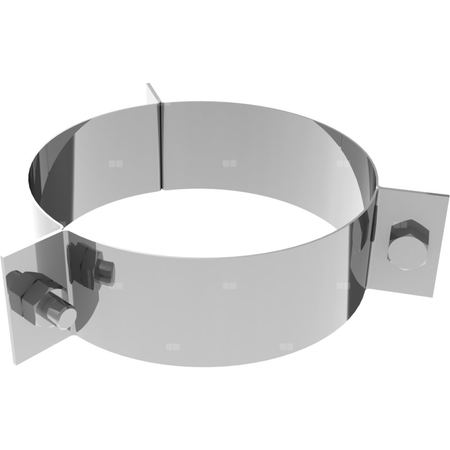 Obejma mocująca dachowa 3-punktowa do naciągu liną JEREMIAS DW42 stal nierdzewna fi 130 mm