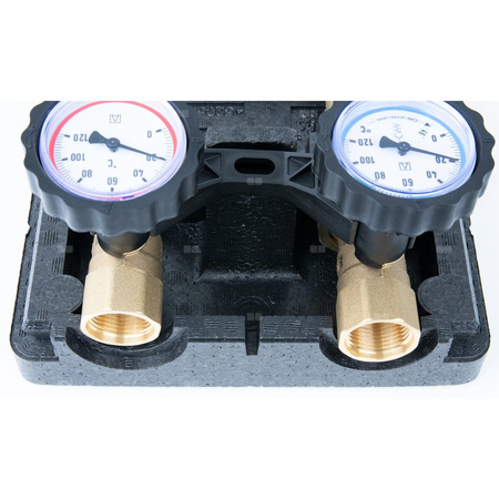 Grupa pompowa AFRISO PrimoTherm 180-2 DN 25 WP 3-WM-SM Vario GZ x GW 1 1/2'' x 1'', z zaworem mieszającym, z izolacją, z pompą obiegową Wilo Para SC 25/6, z siłownikiem arm 343 proclick