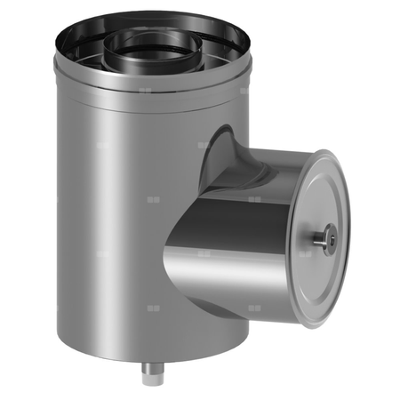 Podstawa komina z odwodnieniem, rewizją i syfonem JEREMIAS CLV-P262 stal nierdzewna fi 140/225