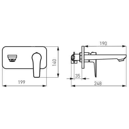 Bateria umywalkowa FERRO ADORE, chrom/biały