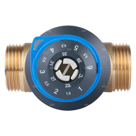 Zawór regulacyjny termostatyczny do wody ciepłej AFRISO ATM 761 mosiądz GZ 1'', DN 20, zakres temp. 20-43'C, Kvs 3.2 m3/h, maksymalna temperatura 90'C, maksymane ciśnienie 10 bar
