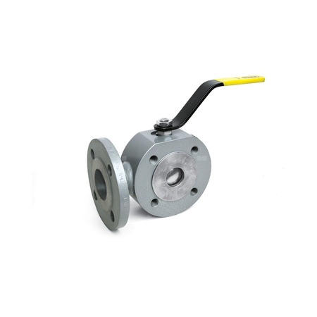 Zawór kulowy trójdrożny EFAR WKHT DN 32 kołnierz x kołnierz x kołnierz