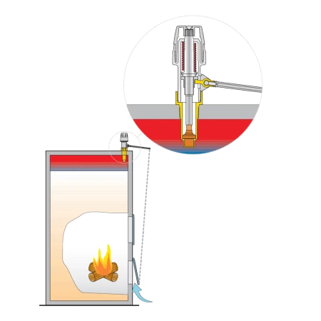 Reduktor ciągu kominowego 3/4"GZ(30-90'C) /10 -CALEFFI