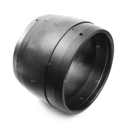 Mufa FOX ME 17, PE (Stan surowy) / PE (czarny), 355 mm x 355 mm (mufa z tworzywa sztucznego do spawania/zgrzewania x mufa z tworzywa sztucznego do spawania/zgrzewania)