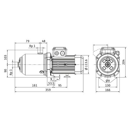 Wysokociśnieniowa pozioma pompa do wody Wilo-MEDANA CH1-L.402-1/E/F/10T