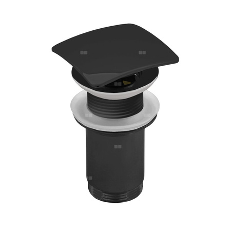 Zestaw odpływowy do umywalki PERFEXIM SPMWK03K czarny mat 2 3/4'', przycisk kwadratowy wypukły