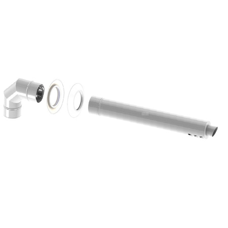 Pakiet powietrzno-spalinowy poziomy wyrzut przez ścianę fi80/125