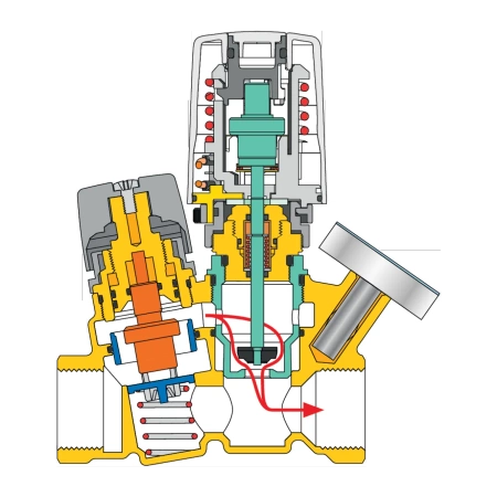 Termostatyczny zawór do cyrkulacji c.w.u. 1/2" kpl./10 -CALEFFI