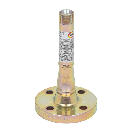 Kołnierz stalowy szyjkowy DN20 x króciec z gwintem (GZ) stoż. 3/4" pod reduktor