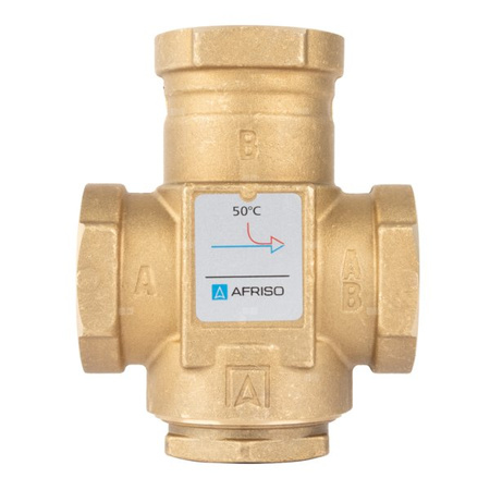 Zawór temp.powrotu kotła ATV 554, DN32, Rp1 1/4", 50°C, Kvs 12 m3/h-AFRISO