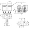 Pompa obiegowa WILO CronoTwin-DL-E 150/220-11/4-S1 typu in-line z silnikiem znormalizowanym 50/60 Hz, moc silnika 11kW 20.2 A 1450 obr/min, wlot Kołnierz DN 150