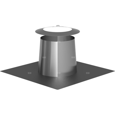 Przejście przez dach płaski stal nierdzewna z kołnierzem fi200mm