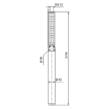 Pompa głębinowa 3-fazowa WILO Sub TWI4.03-33-D częstotliwość 50 Hz, moc 2.2 kW 5.6 A, prędkość obrotowa 2845 obr/min