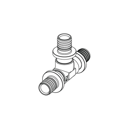Trójnik TECE flex brąz 25 GZ