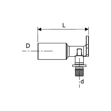 Kolano naścienne długie TECEflex 16 x 1/2 GW TECE profil