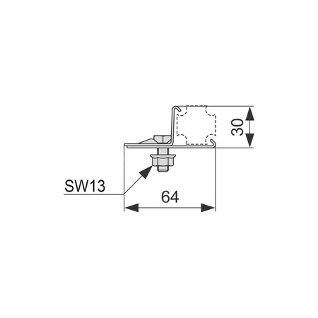 Klamra mocująca TECE profil